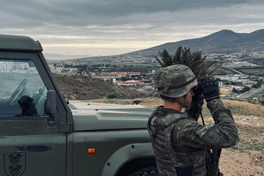 Unidades del Tercio Gran Capitán I de La Legión realizan misiones de control en la zona de Melilla