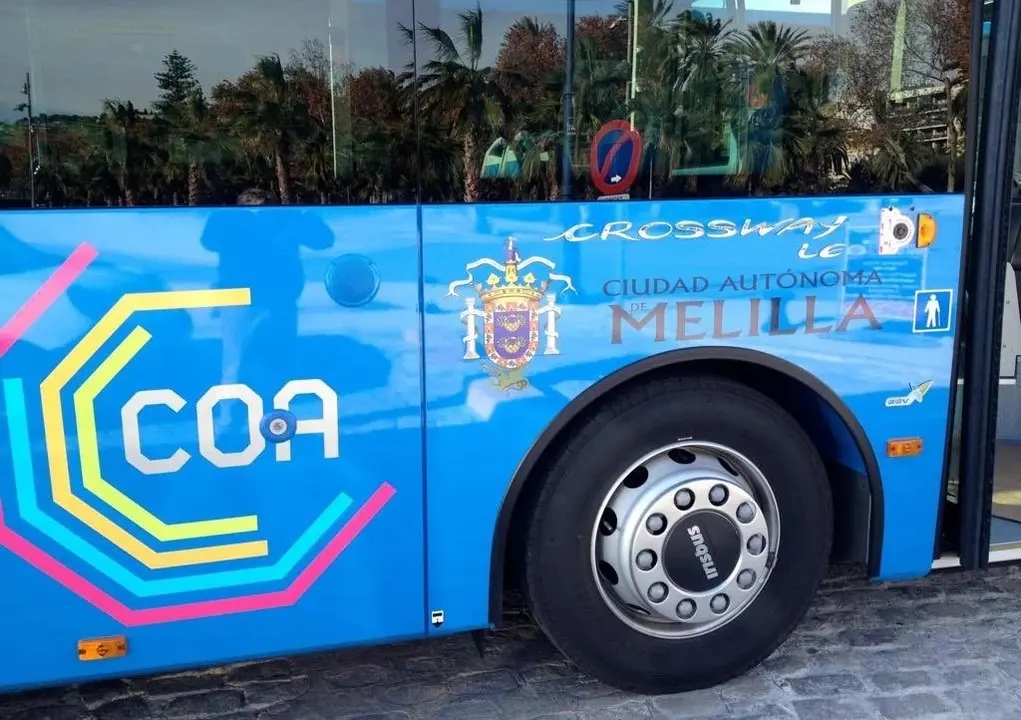 Un vehículo de la flota de la COA / Cooperativa Ómnibus de Melilla