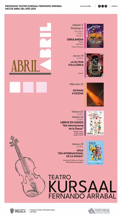 Programación de abril en el Teatro Kursaal Fernando Arrabal