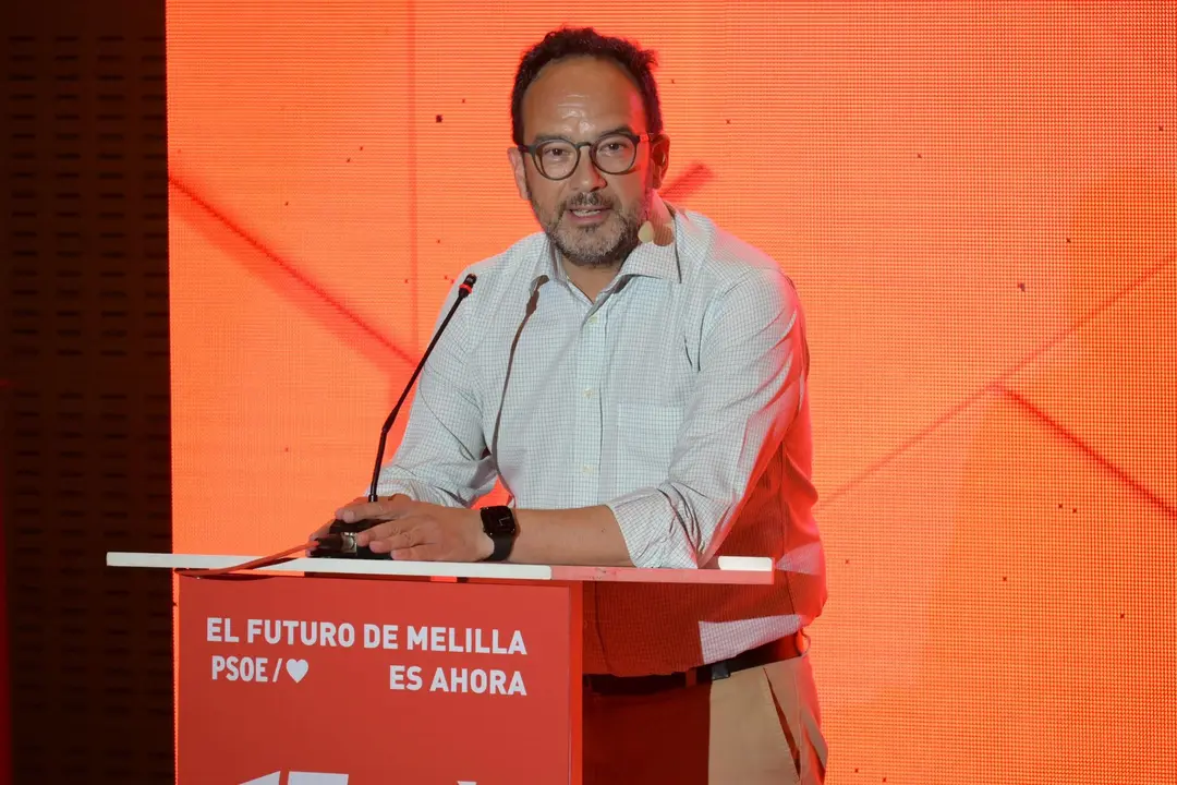 Antonio Hernando, en el Congreso de los socialistas melillenses