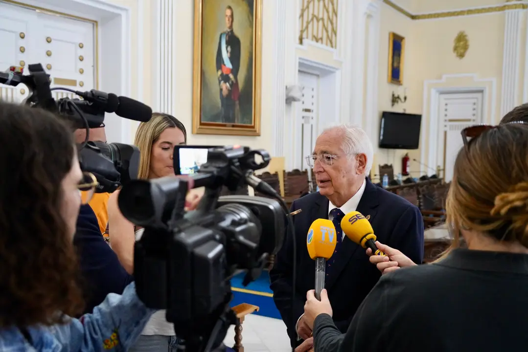 Juan Jos&eacute; Imbroda, durante su declaraci&oacute;n / Gobierno de Melilla