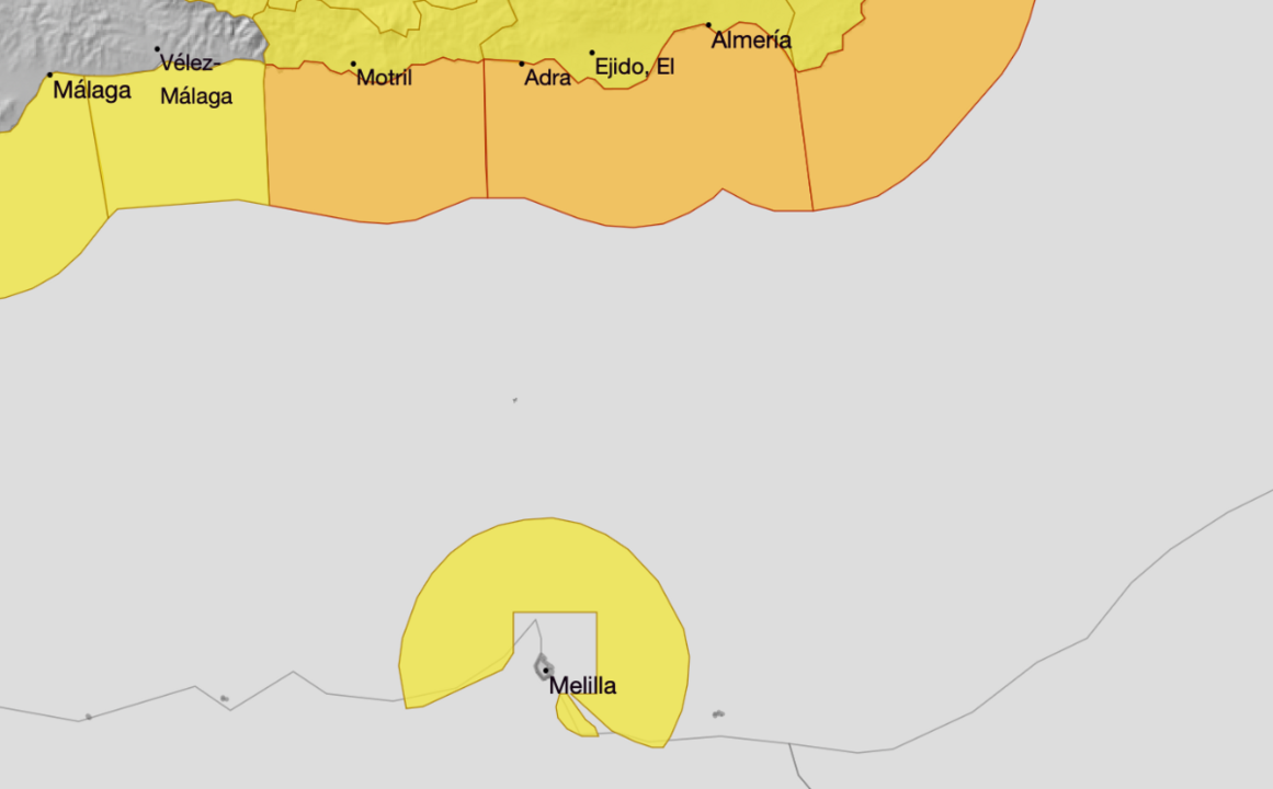 El poniente y la inestabilidad marcar&aacute;n los pr&oacute;ximos d&iacute;as en Melilla bajo aviso amarillo / AEMET