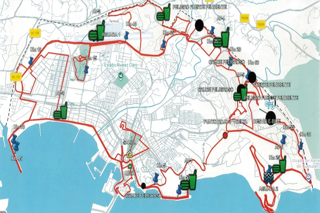 Recorrido de la BTT de 75 km