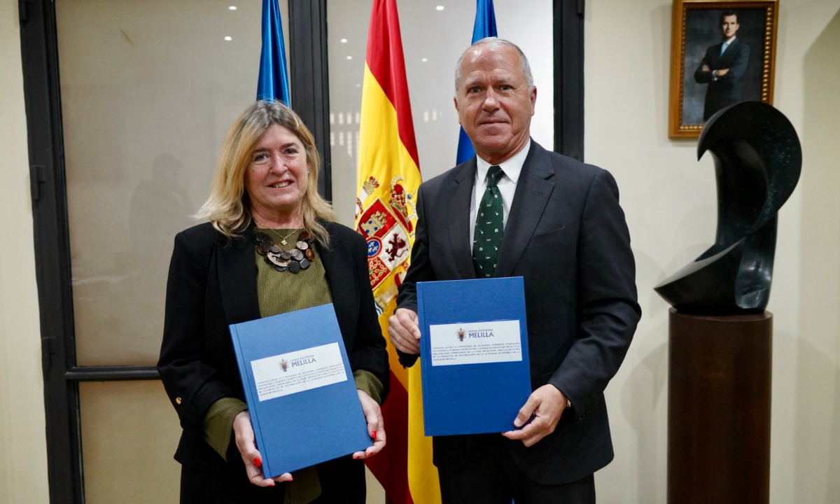 Firma del convenio entre la Consejer&iacute;a de Econom&iacute;a y Pymes Melilla / Ciudad Aut&oacute;noma de Melilla