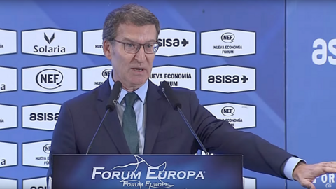 Feij&oacute;o en el foro Nueva Econom&iacute;a / Archivo
