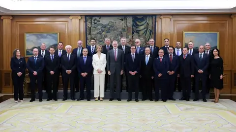 Don Felipe durante la audiencia a una representaci&oacute;n de las Confederaciones de Empresarios de Ceuta y Melilla / Casa Real