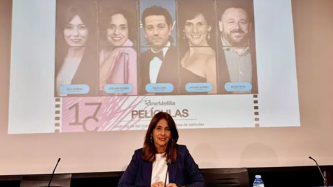 La consejera de Cultura de Melilla, Fadela Mohatar, en la presentaci&oacute;n de la XVII Semana del Cine