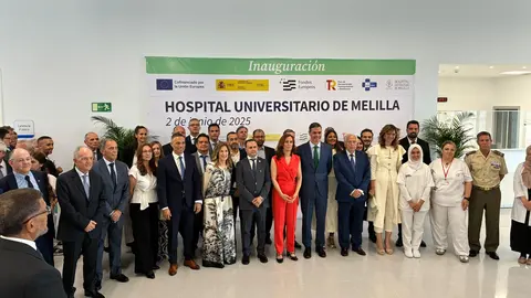 El presidente Pedro S&aacute;nchez, durante el acto institucional de inauguraci&oacute;n del nuevo hospital de Melilla