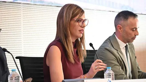 Sabrina Moh, delegada del Gobierno, durante su intervenci&oacute;n