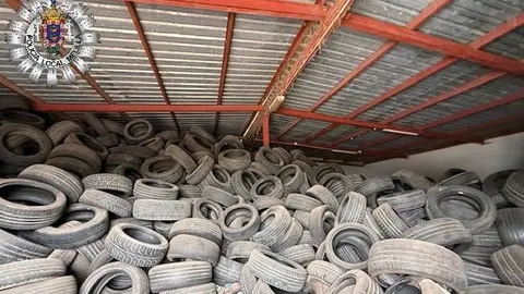 almacenamiento ilegal de neum&aacute;ticos