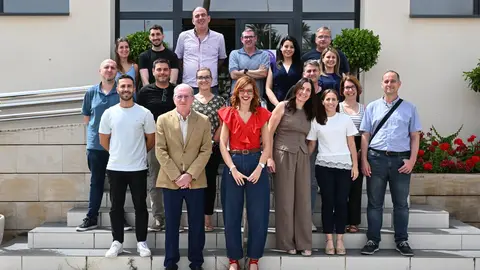 Recepción de empleados en Delegación.