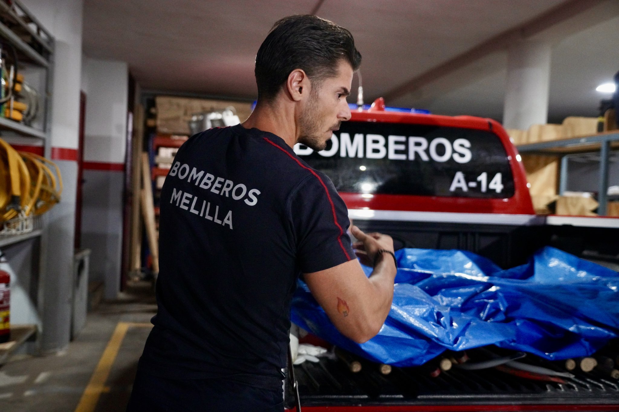 Bomberos de Melilla antes de marchar a Castilla y León / Gobierno de Melilla