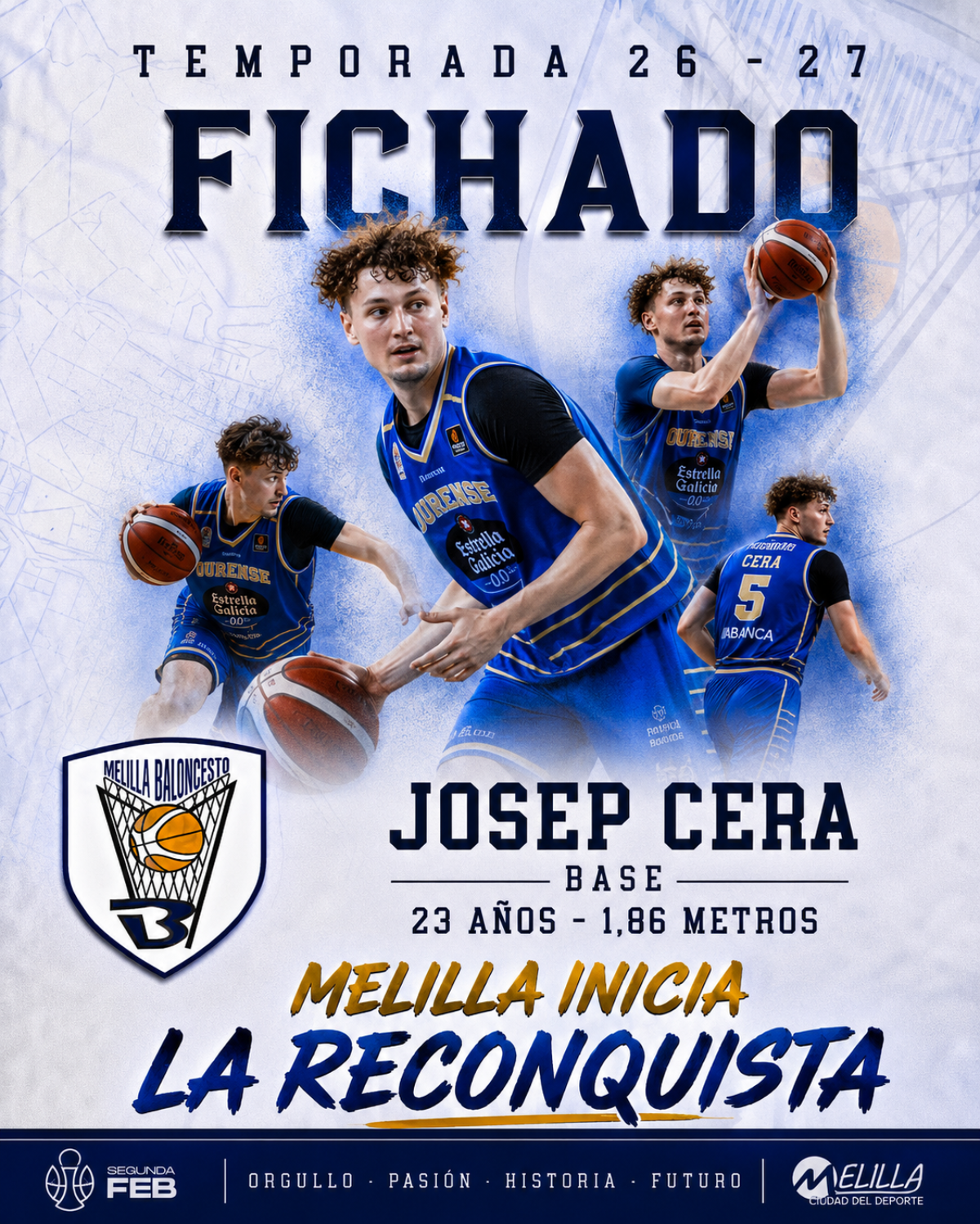 Josep Cera, nuevo fichaje del Club Melilla Baloncesto